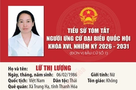 Tiểu sử ứng cử viên Đại biểu Quốc hội khóa XVI Lữ Thị Lượng