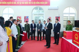 Phó Chủ tịch Quốc hội Trần Quang Phương kiểm tra, giám sát công tác chuẩn bị bầu cử tại  tỉnh Thanh Hóa