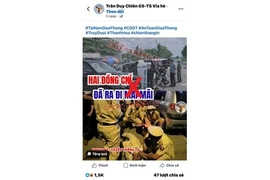 Bác bỏ thông tin bịa đặt trên mạng xã hội về vụ việc liên quan đến lực lượng Cảnh sát giao thông tại Thanh Hóa&nbsp;