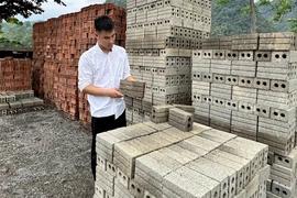 Thanh niên dân tộc Mường khởi nghiệp thành công&nbsp;mô hình gạch không nung