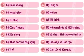 Chính phủ nhiệm kỳ Quốc hội khóa XVI có 14 Bộ và 3 cơ quan ngang Bộ
