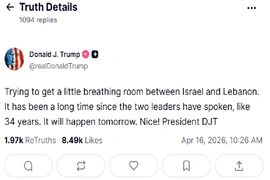 Lãnh đạo Israel và Lebanon lần đầu đối thoại sau 34 năm