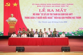 Phường Hạc Thành ra mắt mô hình “Cơ sở lưu trú tham gia bảo đảm ANTT trong quản lý người nước ngoài”