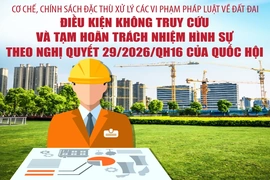 Cơ chế, chính sách đặc thù xử lý các vi phạm pháp luật về đất đai:&nbsp;Điều kiện không truy cứu và tạm hoãn trách nhiệm hình sự