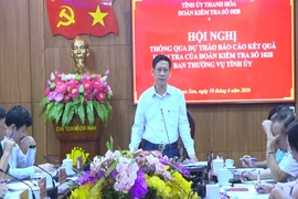 Đoàn kiểm tra số 1028 thông qua dự thảo báo cáo kết quả kiểm tra tại 8 xã miền núi