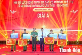 Đội Thanh Hóa giành Giải A Hội thi lực lượng tham gia bảo vệ an ninh, trật tự ở cơ sở giỏi khu vực phía Bắc
