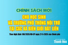 Chính sách mới cho học sinh và trường phổ thông nội trú tại các xã biên giới đất liền