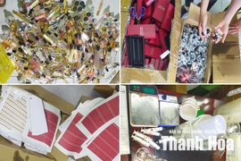 Từ hai cơ sở có dấu hiệu bất thường, triệt phá đường dây nước hoa giả liên tỉnh