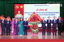 Công bố Quyết định sáp nhập Trường Đại học Văn hóa, Thể thao và Du lịch Thanh Hóa vào Trường Đại học Hồng Đức