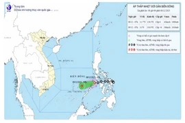 Áp thấp nhiệt đới di chuyển nhanh hơn với tốc độ khoảng 20 km mỗi giờ