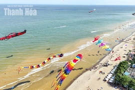 Lần đầu tiên Festival diều được tổ chức tại phố biển Sầm Sơn