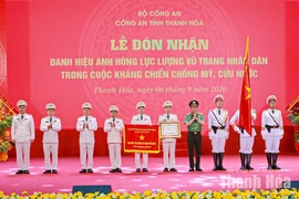 Công an tỉnh Thanh Hóa đón nhận Danh hiệu Anh hùng Lực lượng vũ trang nhân dân trong cuộc kháng chiến chống Mỹ, cứu nước