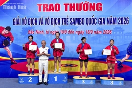 Thanh Hóa đứng thứ tư toàn đoàn ngay lần đầu dự giải Sambo trẻ quốc gia