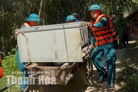 Xã Cổ Lũng diễn tập ứng phó lũ ống, lũ quét, ngập lụt và sạt lở đất