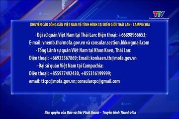 Khuyến cáo công dân Việt Nam về tình hình tại biên giới Thái Lan - Campuchia