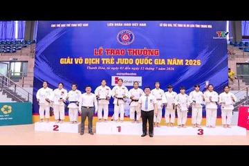 Thanh Hóa xếp nhì toàn đoàn tại Giải vô địch trẻ Judo quốc gia năm 2026 