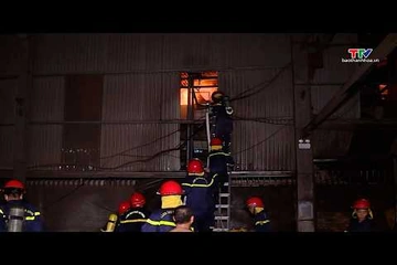 Xuyên đêm dập tắt cháy lớn tại Khu công nghiệp Tây Bắc Ga