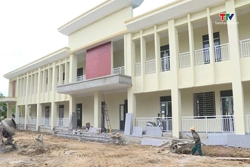 Xã Nga Sơn đẩy nhanh tiến độ thi công các trường học