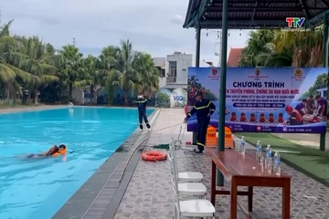 Công an xã Triệu Sơn tuyên truyền, trang bị các kỹ năng phòng, chống đuối nước cho trẻ em