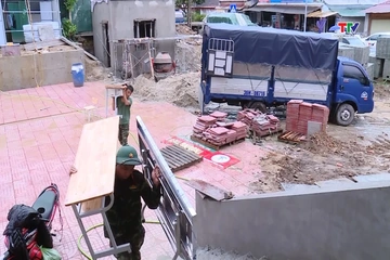 Vượt nắng mưa thi công Trường nội trú liên cấp tiểu học và trung học cơ sở Bát Mọt