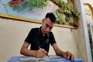 Chàng trai vùng cao theo đuổi đam mê tranh điêu khắc 3D