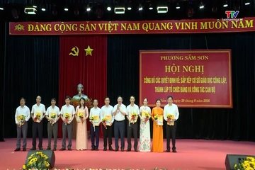Phường Sầm Sơn giảm 60% số lượng trường học sau sắp xếp