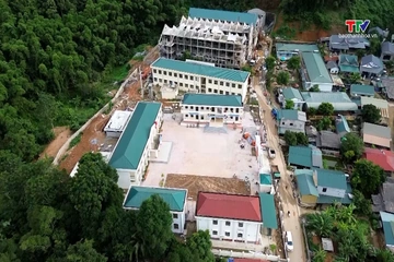 Vượt khó thi công trường Phổ thông nội trú Tiểu học và THCS Na Mèo