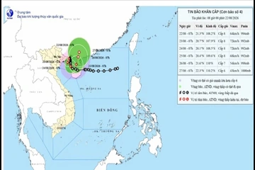 Cơn bão số 4 cách đặc khu Bạch Long Vĩ khoảng 140km về phía Bắc Đông Bắc