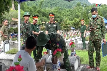 Lấy mẫu hài cốt liệt sĩ tại Nghĩa trang liệt sĩ Quốc tế Đồng Tâm