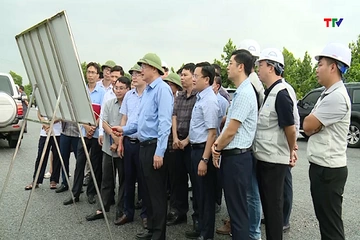 Gỡ vướng mặt bằng, đẩy nhanh tiến độ thi công tuyến đường nối từ thành phố Thanh Hóa (cũ) với Cảng hàng không Thọ Xuân