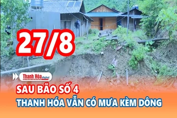 Cảnh báo thiên tai và thời tiết ngày 27/8: Thanh Hóa vẫn có mưa kèm dông