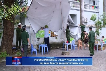 Phường Hàm Rồng xử lý các vi phạm trật tự đô thị sau phản ánh của Báo điện tử Thanh Hóa