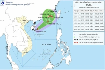 Bão số 5 hình thành trên Biển Đông, di chuyển theo hướng Đông Bắc