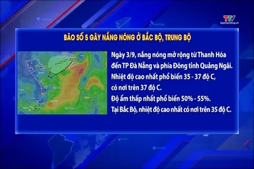 Bão số 5 gây nắng nóng ở Bắc bộ, Trung bộ