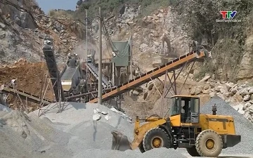 Bảo đảm an toàn khai thác vật liệu xây dựng mùa mưa bão tại xã Tống Sơn