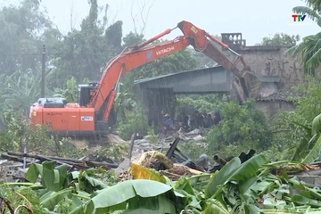 Tháo dỡ công trình, bàn giao mặt bằng thực hiện Tiểu dự án đô thị Tĩnh Gia