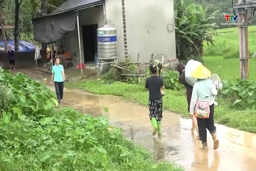 Xã Giao An khẩn trương di dời 4 hộ dân ra khỏi khu vực sạt lở