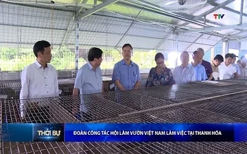 Đoàn công tác Hội Làm vườn Việt Nam làm việc tại Thanh Hóa