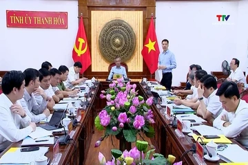 Bí thư Tỉnh ủy Lê Đức Thái làm việc với Thường trực Đảng ủy các phường thuộc thành phố Thanh Hóa cũ