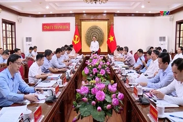 Đoàn kiểm tra, giám sát của Ban Thường vụ Tỉnh uỷ làm việc với các xã thuộc địa bàn huyện Thọ Xuân và huyện Thạch Thành (cũ)