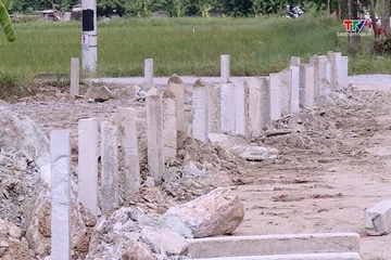 Xã Lưu Vệ xử lý các bãi tập kết nguyên vật liệu xây dựng sai quy định