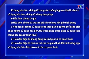 Những hành vi được xem là sử dụng hóa đơn, chứng từ không hợp pháp