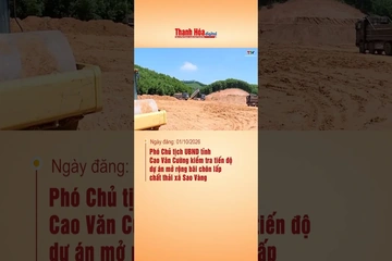 Phó Chủ tịch UBND tỉnh Cao Văn Cường kiểm tra tiến độ dự án mở rộng bãi chôn lấp chất thải xã Sao Vàng