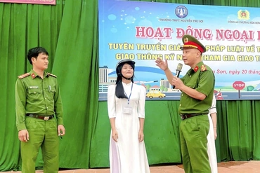 Lan tỏa pháp luật về trật tự, an toàn giao thông trong trường học