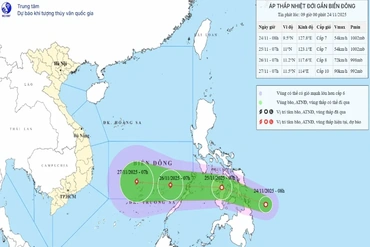 Áp thấp nhiệt đới xuất hiện gần Biển Đông, khả năng mạnh lên thành bão