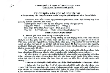 Xử lý nghiêm vụ việc hướng dẫn viên thuyết minh sai tại Di tích Lam Kinh