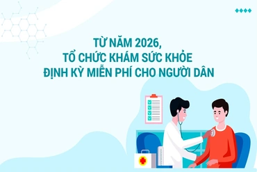 [Infographics] Từ năm 2026, tổ chức khám sức khỏe định kỳ miễn phí cho người dân