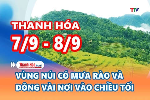 Dự báo thời tiết đêm 07 ngày 08/9: Vùng núi có mưa rào và dông vài nơi vào chiều tối