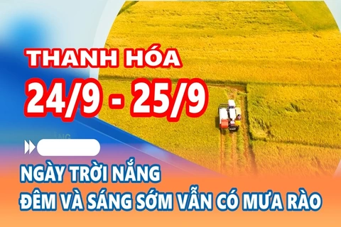 Dự báo thời tiết đêm 24 ngày 25/9: Ngày trời nắng, đêm và sáng sớm vẫn có mưa rào