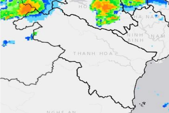 Cảnh báo dông, lốc, sét, mưa đá và mưa lớn cục bộ trên địa bàn tỉnh Thanh Hóa